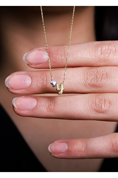 Ziu 925 Ayar El Yazılı Harfli Ve Kalpli Y Kadın Gümüş Kolye (uzunluk 42 Cm) H...