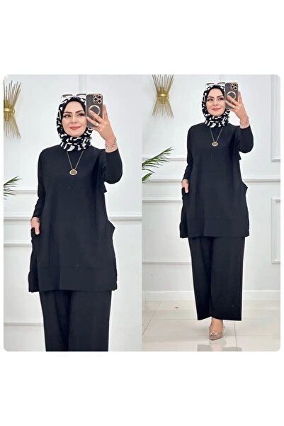 MODAMÜNASİP Costumul cu pantaloni cu detaliu de buzunar Sandy Almina este min...