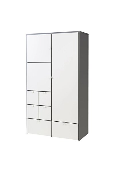 IKEA AKDENİZ gri-beyaz 122x59x216 cm gardırop