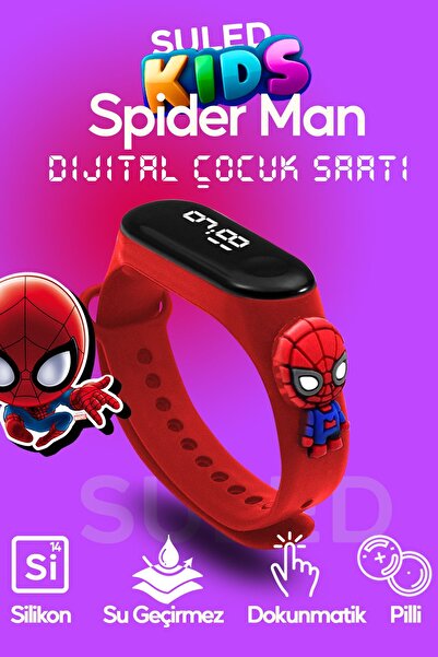SULED Akıllı Çocuk Kol Saati Güvenli Led Su Geçirmez Silikon Dokunmatik Süper...