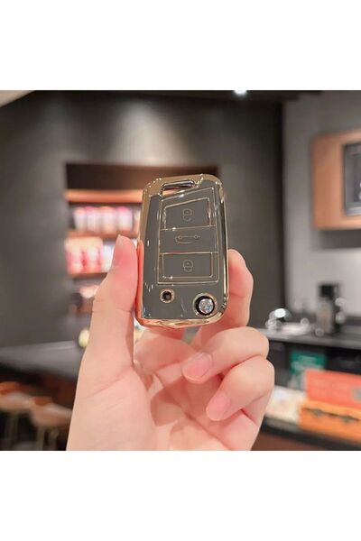 AYZ GARAGE Tpu Material - Dark Gray Volkswagen-seat-skoda Key Case (New Case)