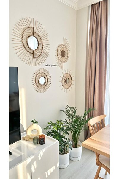 BOHEM Bambu Ayna Seti 60cm 50cm 40cm 35cm