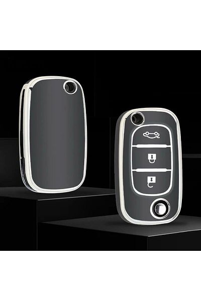 AYZ GARAGE Renault Fluence Black TPU Key Case