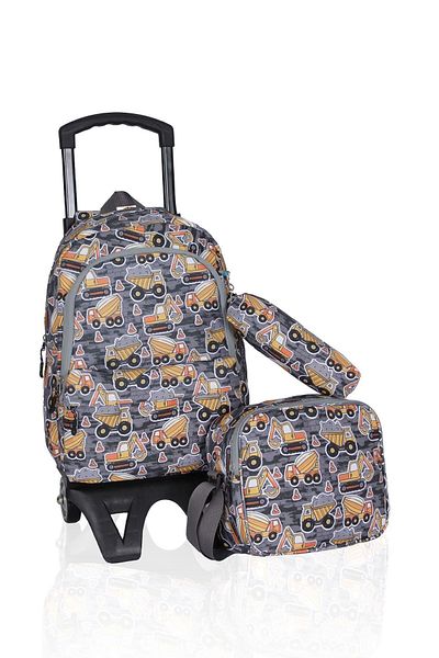 Cambridge Polo Club Primary School Bag SeT - wiTh Squeegee, Plcan2079 T 307 Truck Gray
