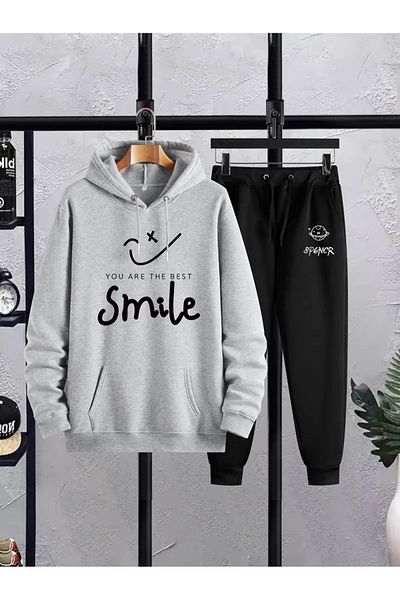 FULL TOLERANCE Best Smile Printed Hoodie Σετ φόρμας - Είσαι ο καλύτερος