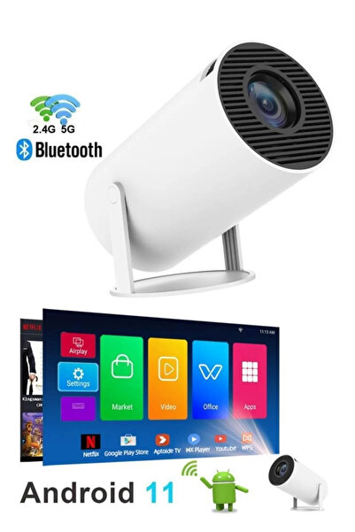 Genel Markalar Taşınabilir Sinema Projeksiyon Ev Sineması 1280* 720p Android 11 Akıllı Projektör