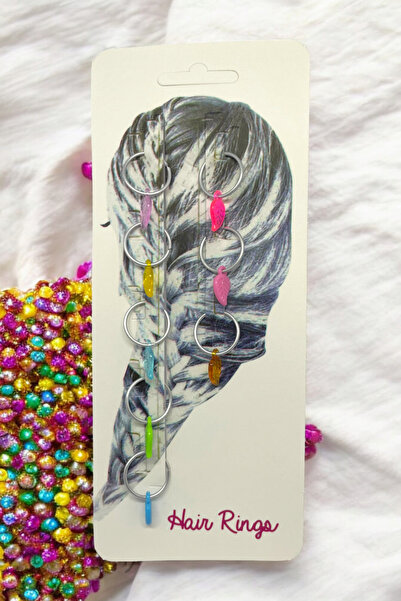 FAHA خاتم شعر على شكل ورقة شجر وأقراط شعر