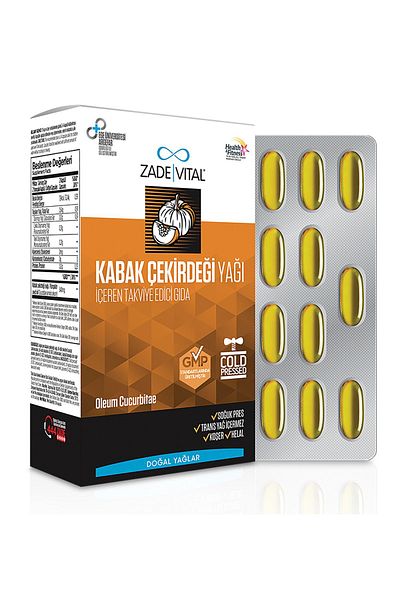 Zade Vital PUMPKIN SEED OIL (Curcurbita pepo, pumpkin) 60 capsules