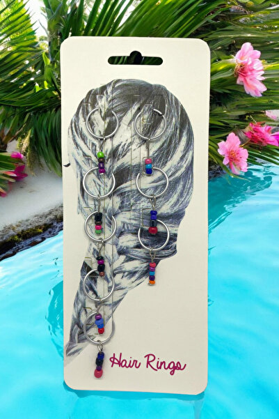 FAHA حلق شعر مطرز وخاتم شعر - (C)