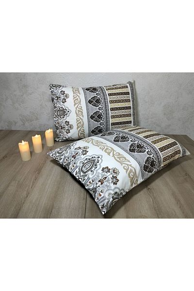 Butik قطعتان من غطاء وسادة بوبلين قطن 100%
