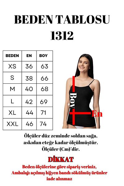 DONEX 1312 Özlem قميص داخلي نسائي بحبل مضلع مكون من قطعتين