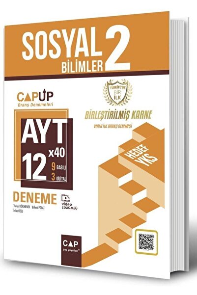 Çap Yayınları Çap AYT Sosyal Bilimler 2 12 X 40 Up Deneme Parlayan Proje Ayraç Hediye