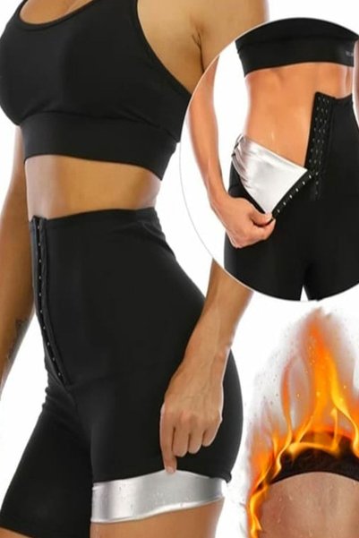 İNCEYAŞAM Extra High Waist 3-Level Sleeve Thermal Shorts with Maximum Sweat