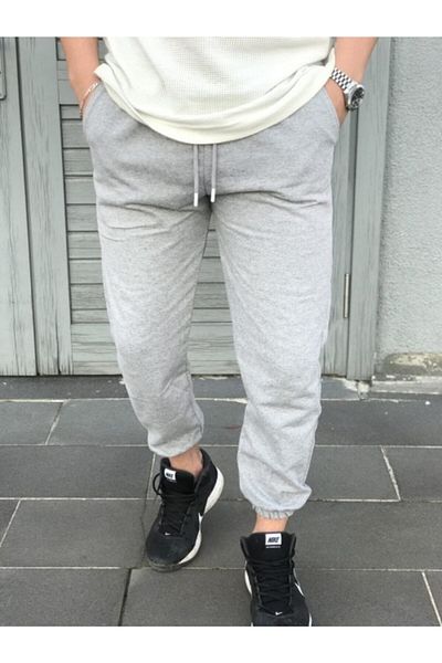 YK Unisex Γκρι Jogger Φούτερ