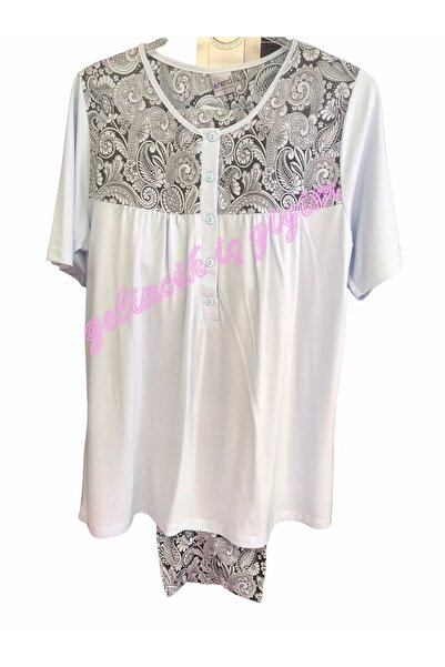Nena Short Sleeve Pajama Set with Robe - 24580-