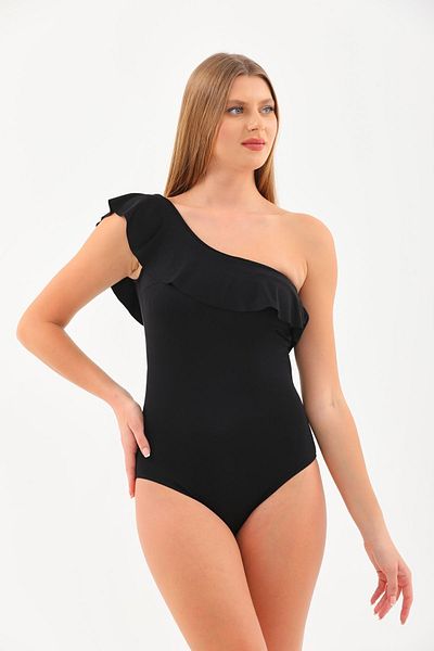 segiza Badeanzug mit One-Shoulder-Rüschen
