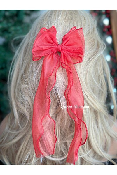 Queen Nelly Lampă de suspendare din tul din organza roșie New Trend - Trenă d...