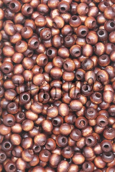 Hobimos 8mm Dark Brown Wooden Beads - 1000 Pieces Jewelry Beads
