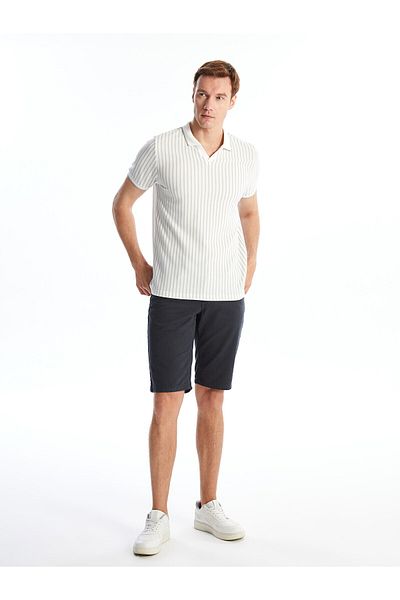 LC Waikiki Men's Slim Fit Gabardine Bermuda Shorts - LCW