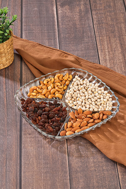 EMBazaar 4-Compartment Glass Snack Bowl - Breakfast and Presentation Bowl