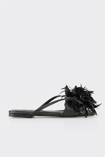 Elle Shoes النعال المسطحة المرأة السوداء