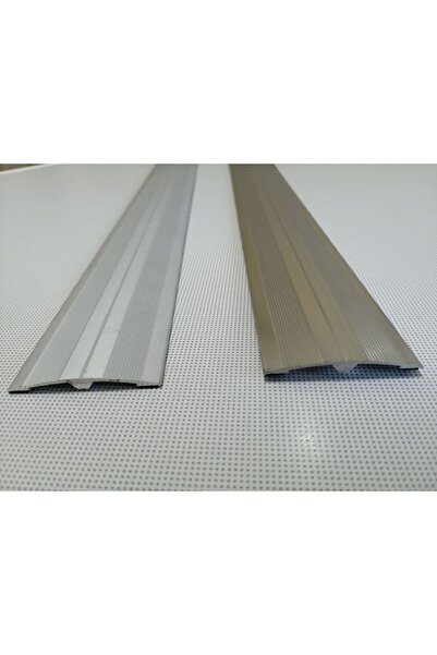 TAHTASAKAL ALÜMİNYUM Geniş Eşik Profili 5 Cm - Parke Geçiş Profili 85 Cm - Parlak Gümüş Gri