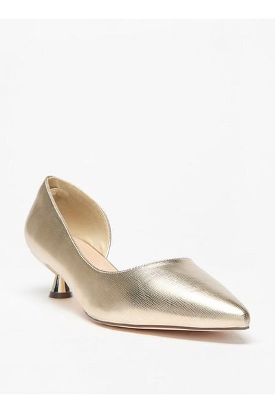 Flora Bella by Shoexpress Flora Bella Solid Slip-On Shoes with Kitten Heels