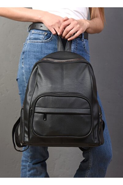 MONALIZA Δερμάτινο σακίδιο πλάτης πλυσίματος