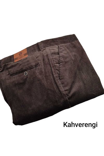 Ünal Giyim Velvet Large Size Cotton Trousers