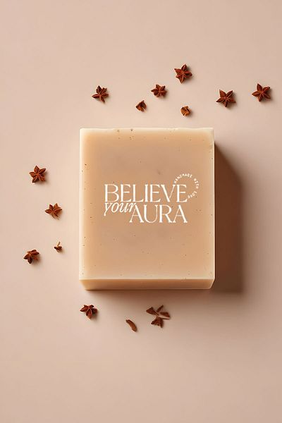 Believe Your Aura صابون زيت القرنفل - صابون زيت القرنفل الطبيعي 100% مصنوع يدويًا - 120 جرام