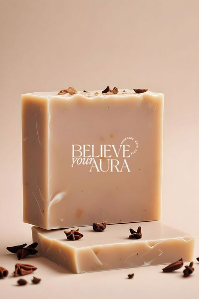 Believe Your Aura صابون زيت القرنفل - صابون زيت القرنفل الطبيعي 100% مصنوع يدويًا - 120 جرام