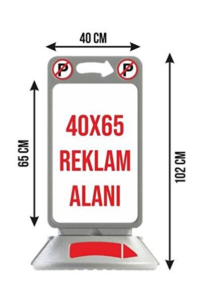 Kıraç Reklam Park Dubası Çift Taraflı Gri Orta Boy Totem Duba