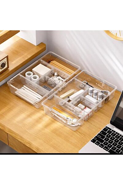 Bayev Nova 6 Pieces 5 Compartment Organizer - Office Desk Top Collector Box Without Cover