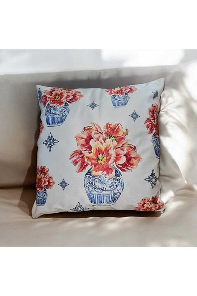 FLAMENCO TEKSTİL Skirted Patterned Throw Pillow - Pillow Case, Asiye Authentic Ethnic Figures