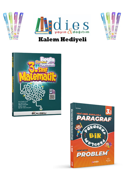 Bilal Işıklı Yayınları 3. Sınıf Matematik Beyin Fırtınası + Paragraf & Proble...
