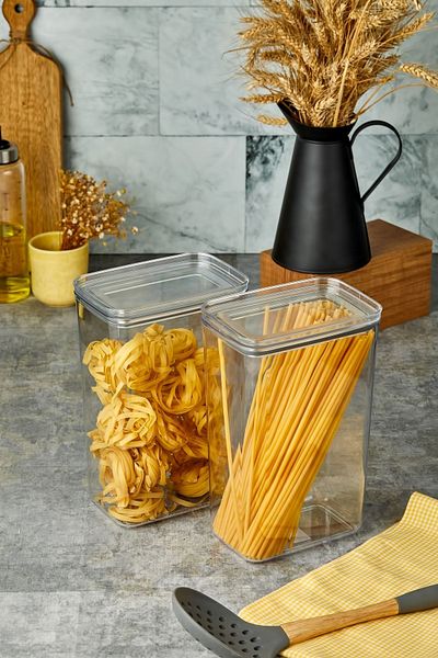 FBZhome 2 Pack 2900 Ml Acrylic Food Storage Container with Vacuum Lid Airtight
