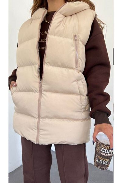 IJAN GiYiM Oversize Women's Puffer Vest Comfortable Fit Easy Combination
