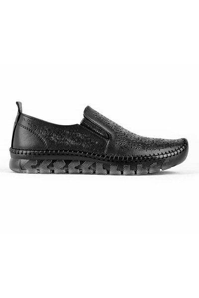 Afilli Orthopedic Gel Ballerinas - Genuine Leather, Thick Comfortable Sole, Laceless Daily Walking Mother Shoes