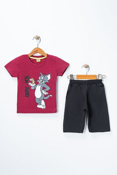 BUUFUU Summer Printed T-Shirt and Shorts Set - Get One Size Larger