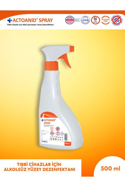 Acto Anıd Spray 500 ml Tıbbi Cihazlar Için Alkolsüz Yüzey Dezenfektanı