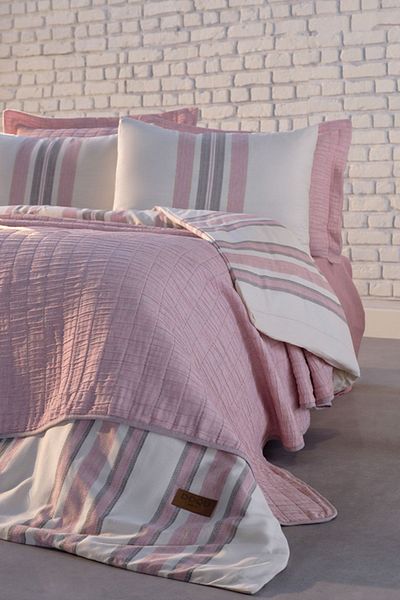 Doqu Home طقم مهر خاص مزدوج - بودرة