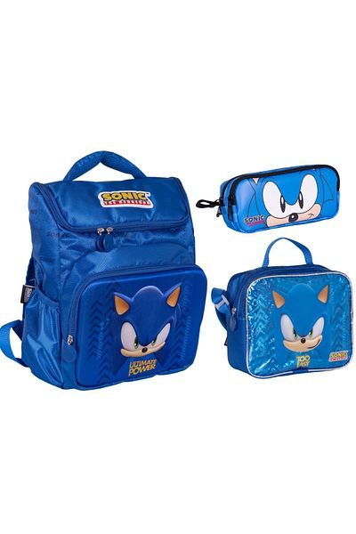 Famebag Sonic School Bag - Primary and Secondary, Nutrition and Pencil Set