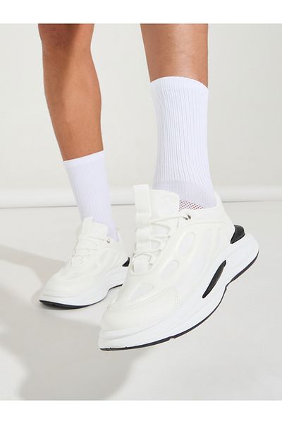 Styli Textured Street Style Lace Up Dad Shoes
