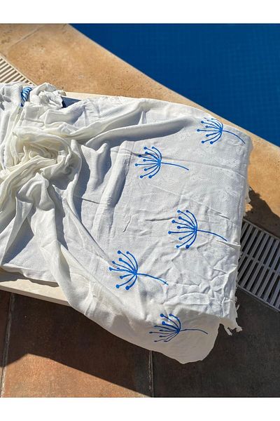 Soft Colours Φυσικό Bamboo Peshtemal 100x180 cm - Παραδοσιακό Ξύλο εμπριμέ