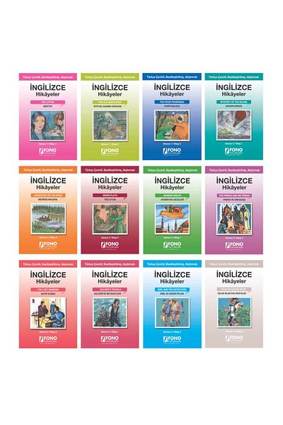 Fono Yayınları English-Turkish Stories (12 Book Set) (grade 1-2-3-4)