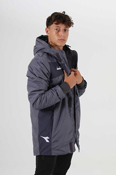 Diadora Forza Анорак Довге Пальто Антрацит