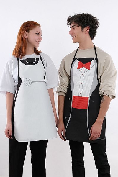 sevilya Beautiful Double Pack Liquid Proof Waterproof Kitchen Apron