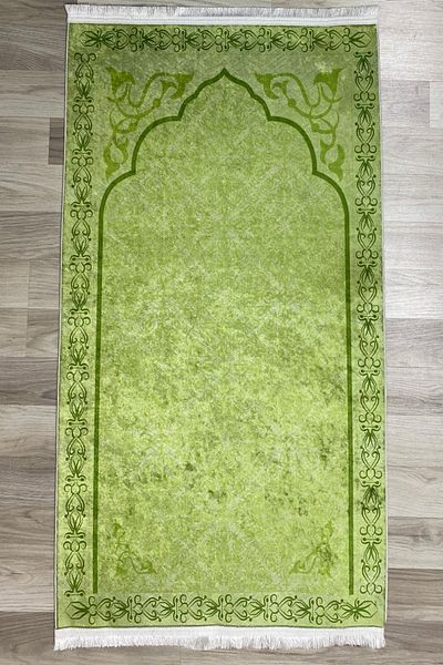 DEKOMOD Decorative Digital Printed Black Non-Slip Base Prayer Rug Prayer Rack 75x120