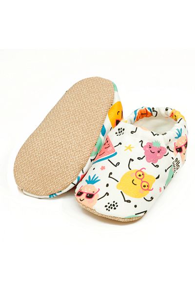 Ella Bonna Cheerful Fruits Baby Booties - Non-Slip Sole, Slipper Slippers