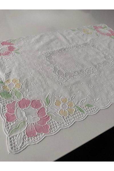 LİMAY 1. Class Pvc - Lace Embroidery Look, 6-Piece American Service (30X45 CM)